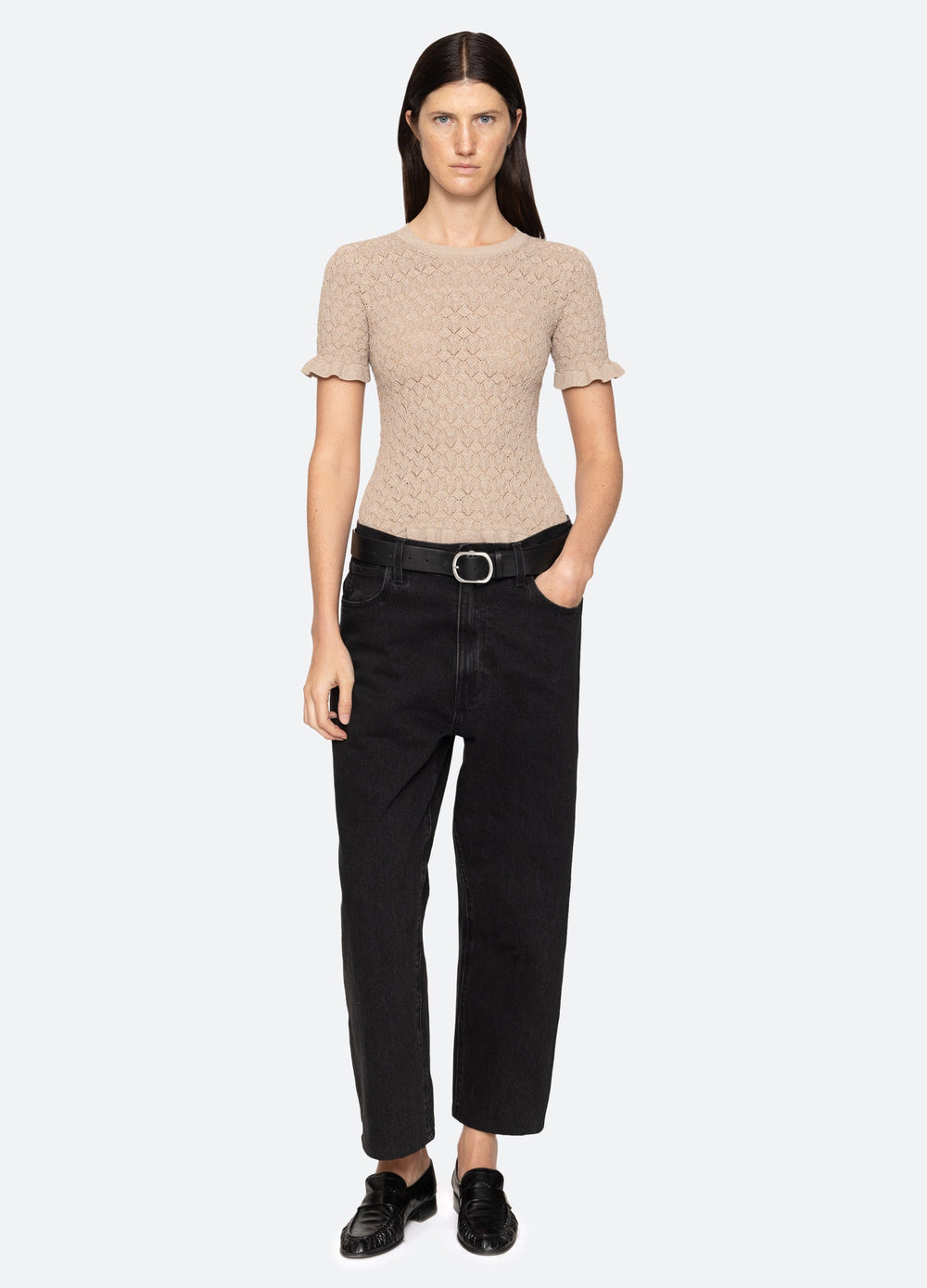 Ruby Top Champagne|Navy