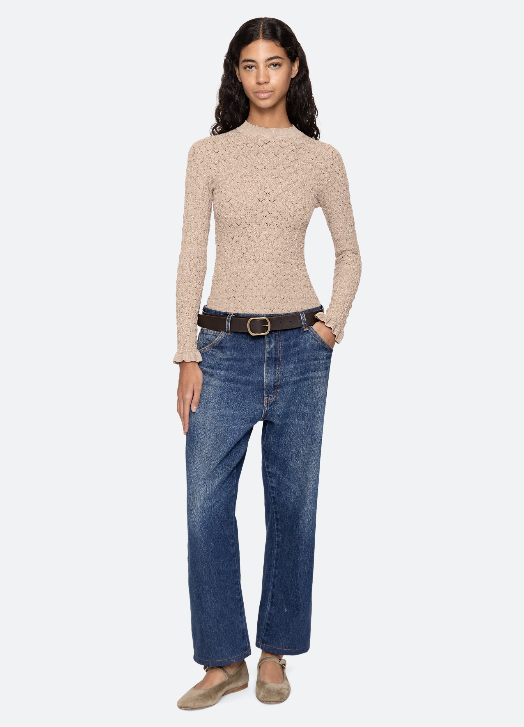 Ruby L/S Top Champagne|Navy|Black