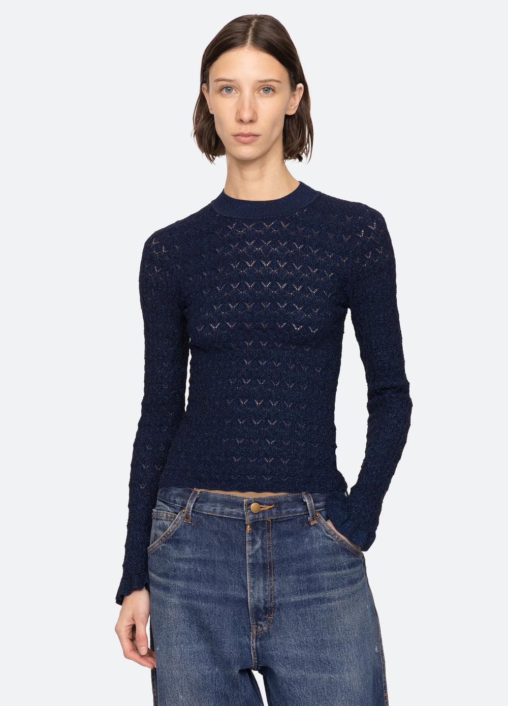 Ruby L/S Top Champagne|Navy|Black