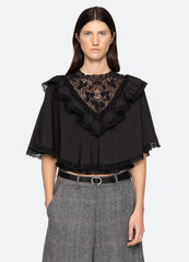 Shanna Capelet Top Black|Cream
