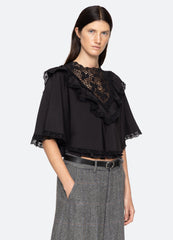 Shanna Capelet Top Black|Cream