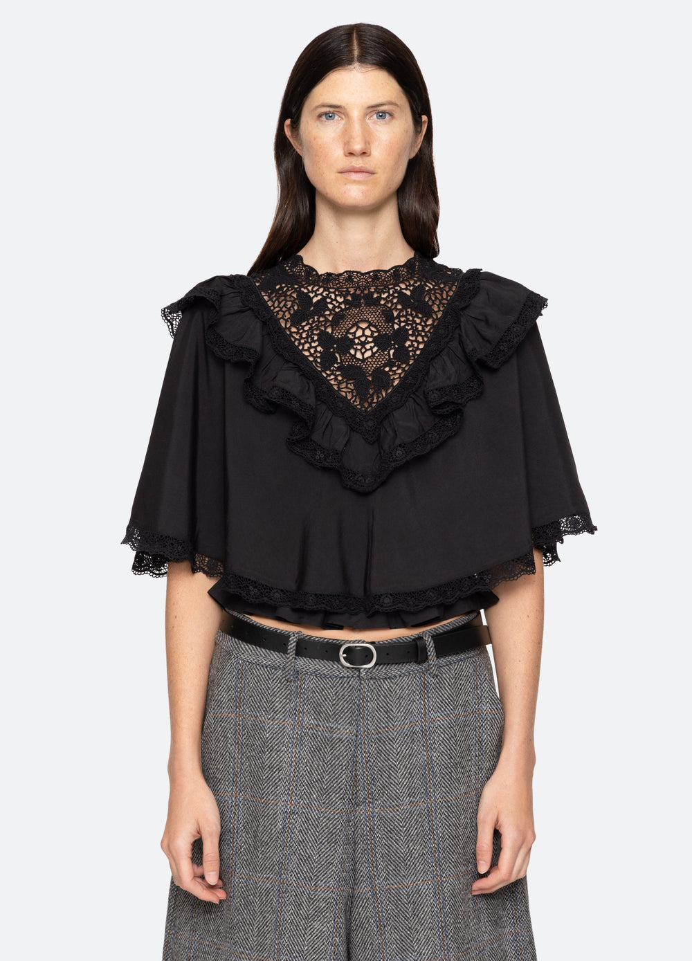 Shanna Capelet Top Black|Cream