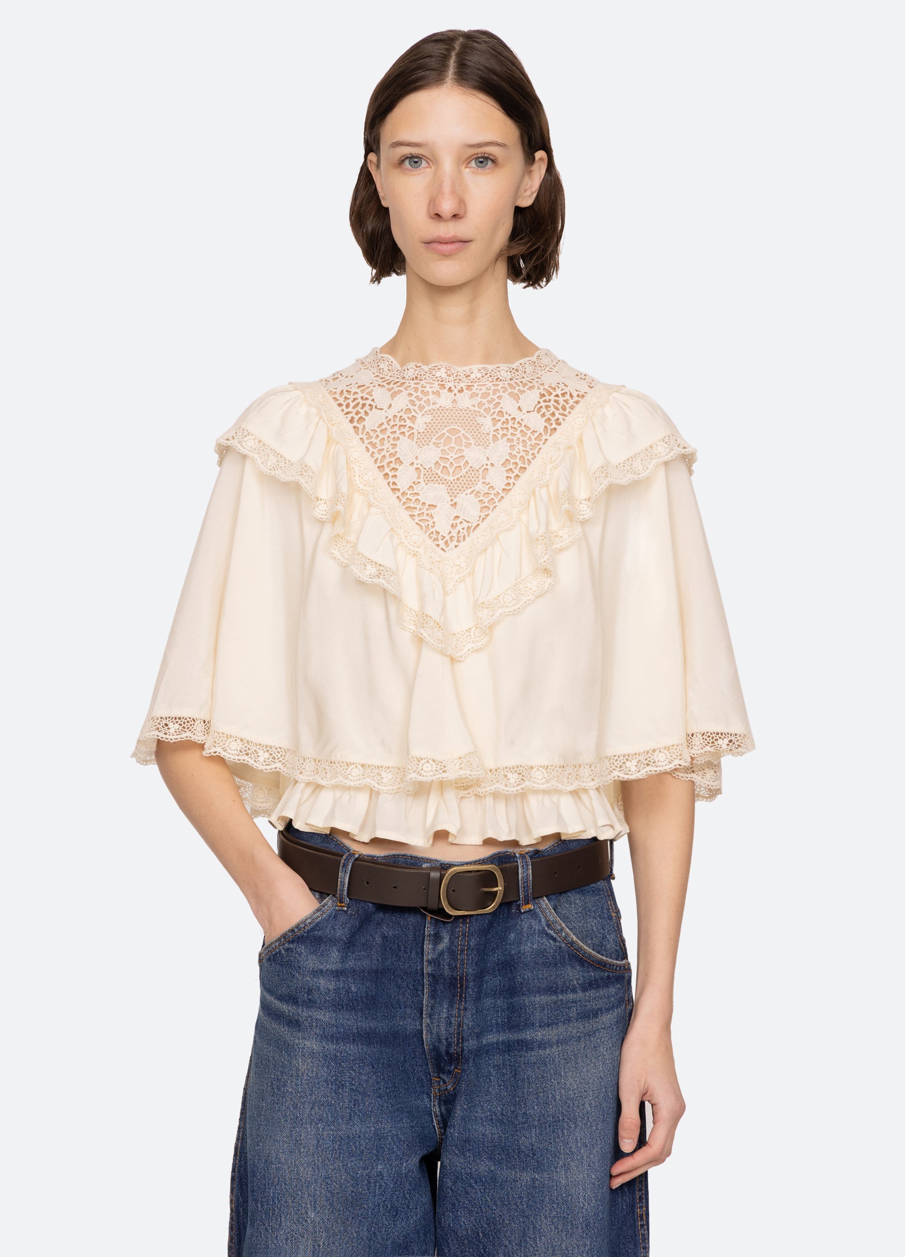 Shanna Capelet Top Black|Cream