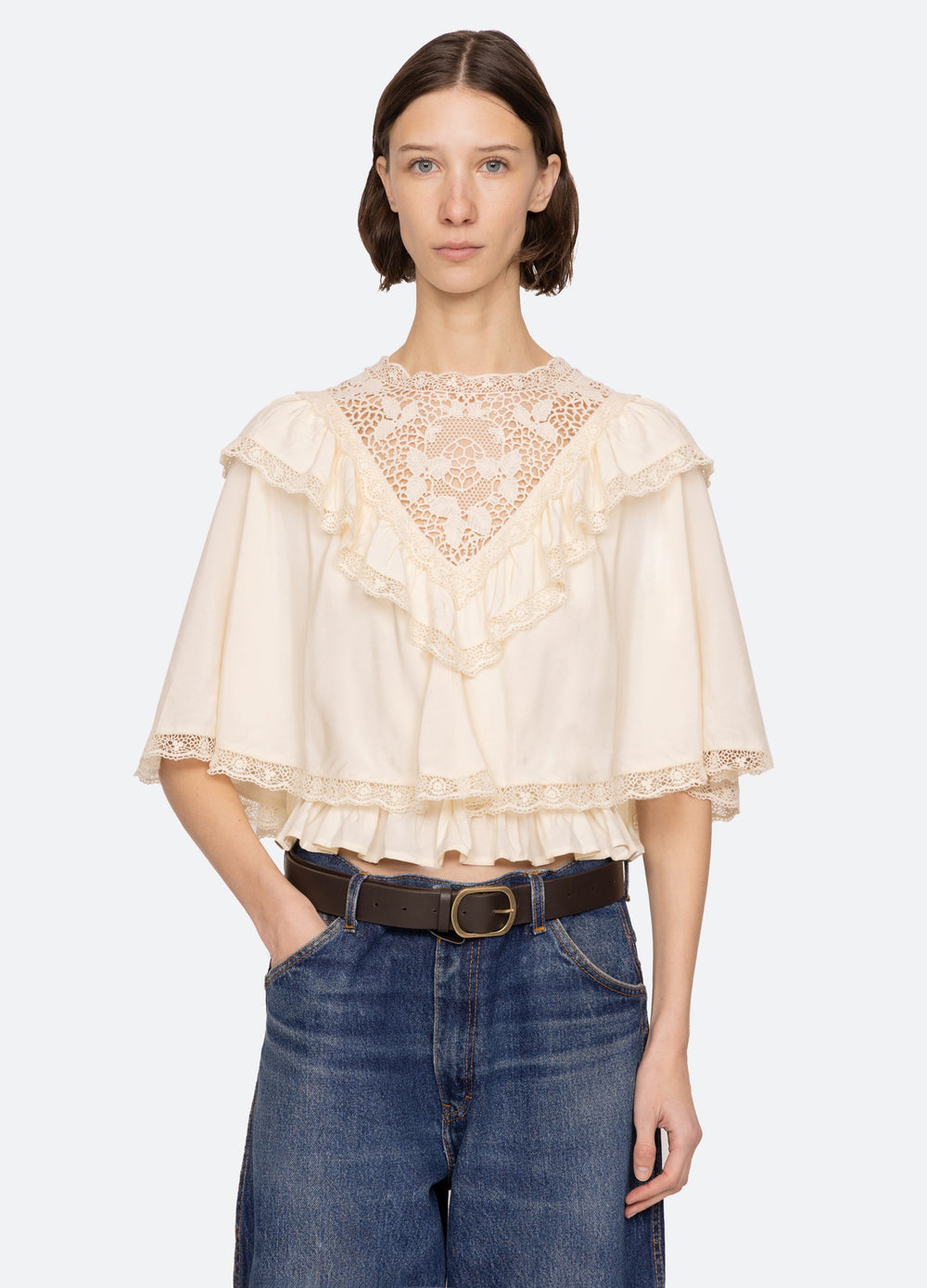 Shanna Capelet Top Black|Cream