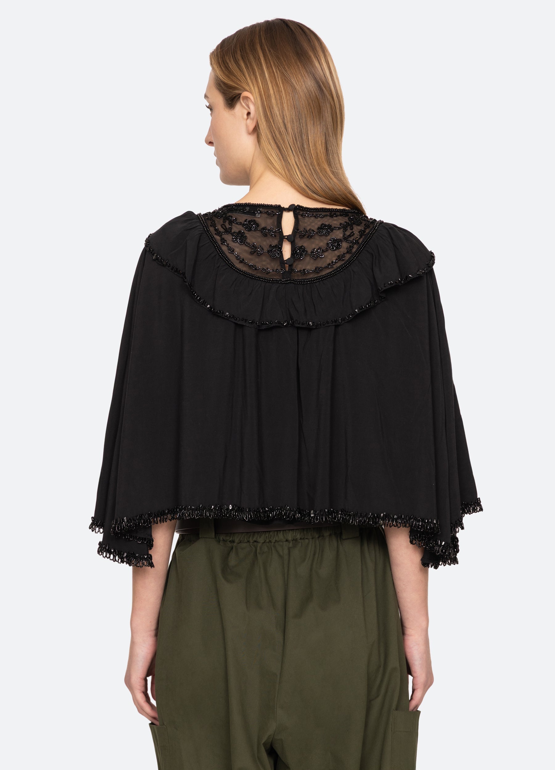 Shanna Beaded Top Black