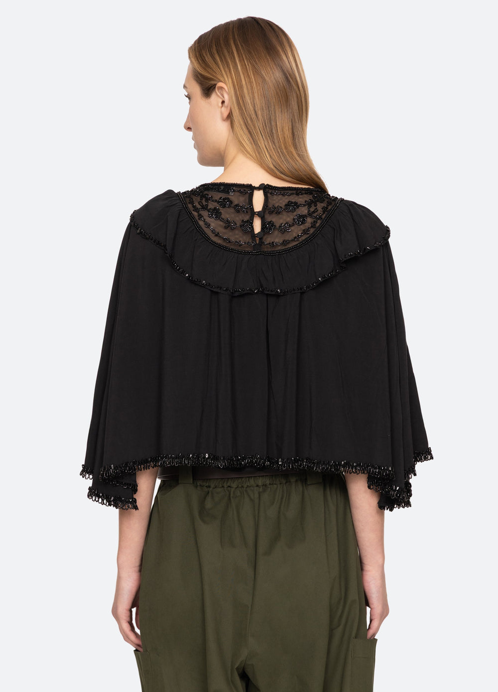 Shanna Beaded Top Black