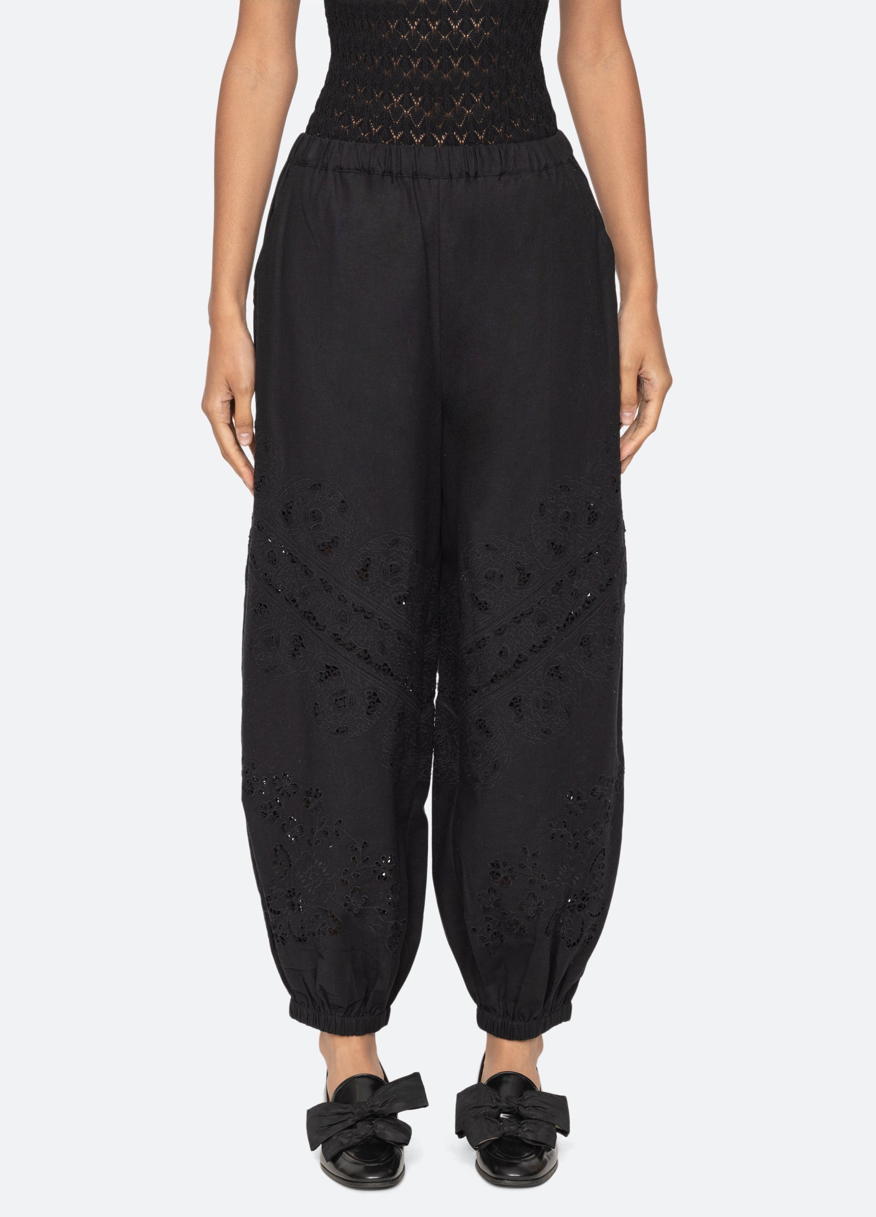 Shanna Pants Black|Cream