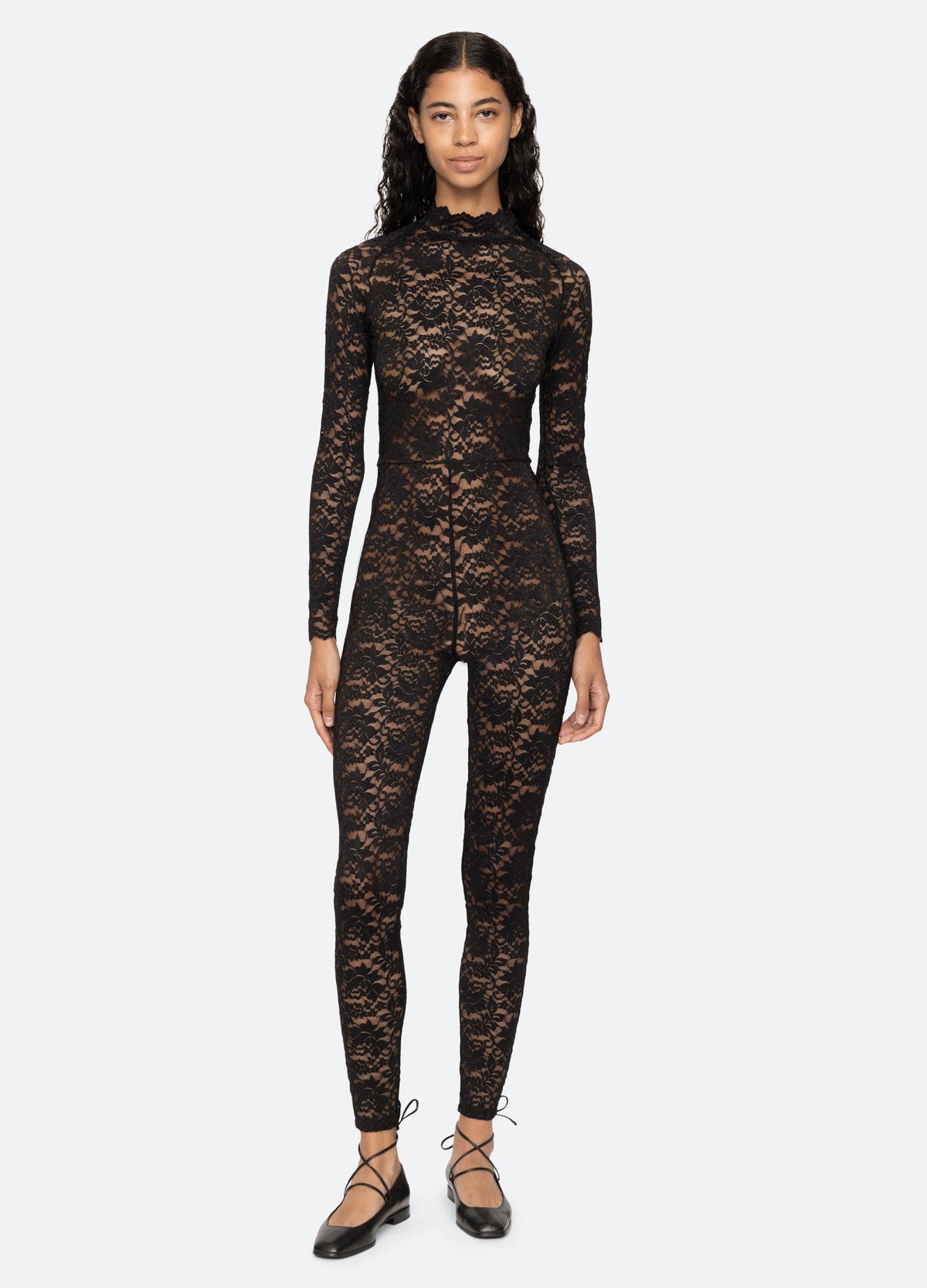 Lilian Catsuit Cream|Black