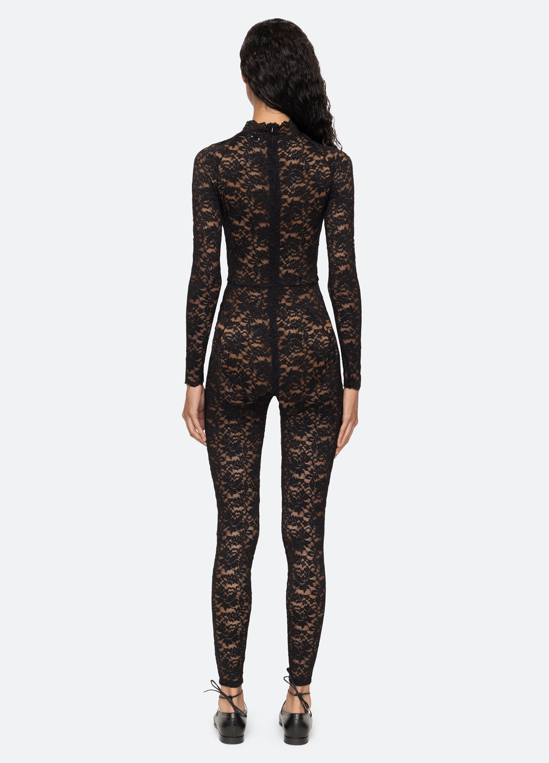 Lilian Catsuit Cream|Black