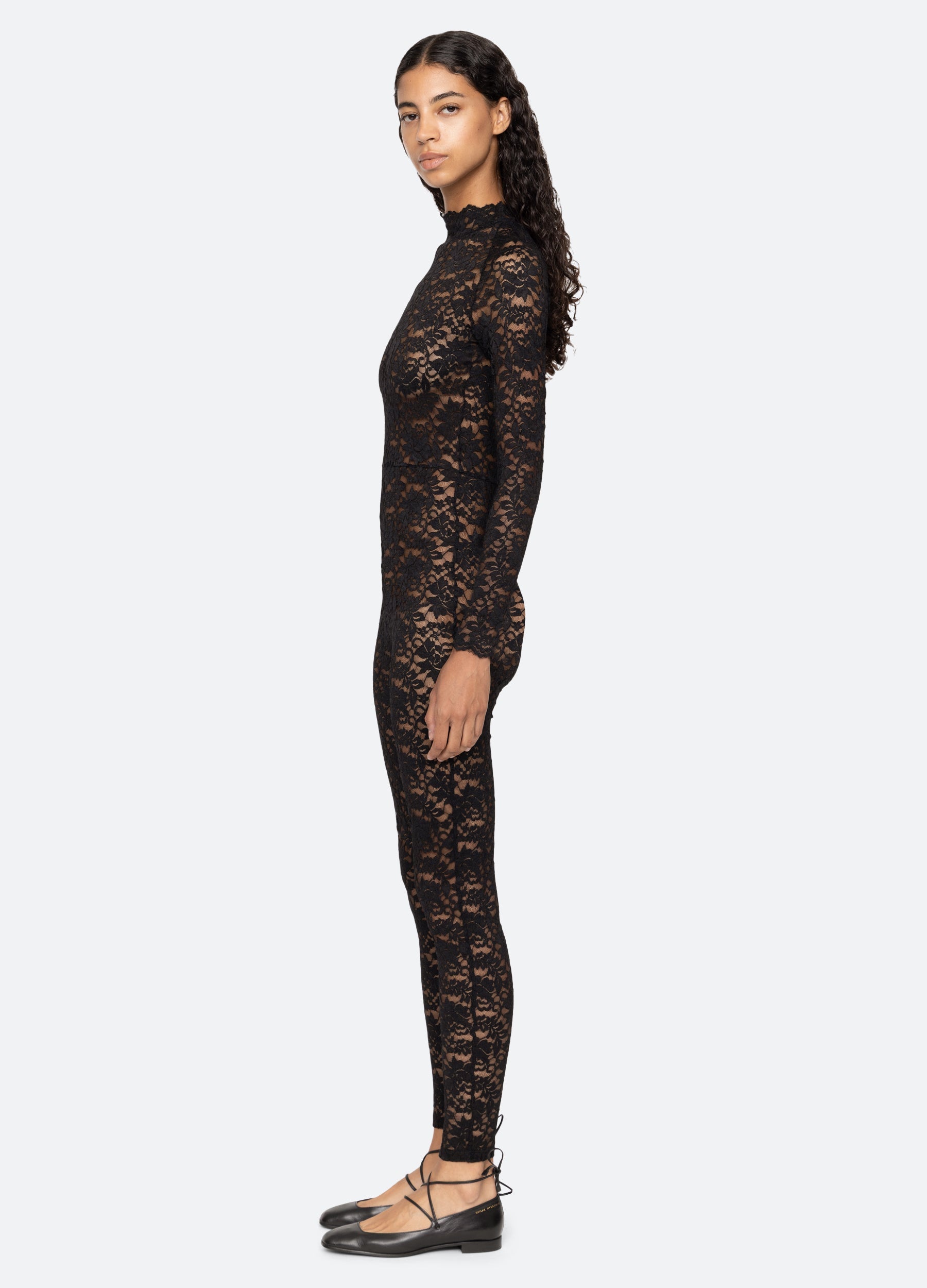 Lilian Catsuit Cream|Black