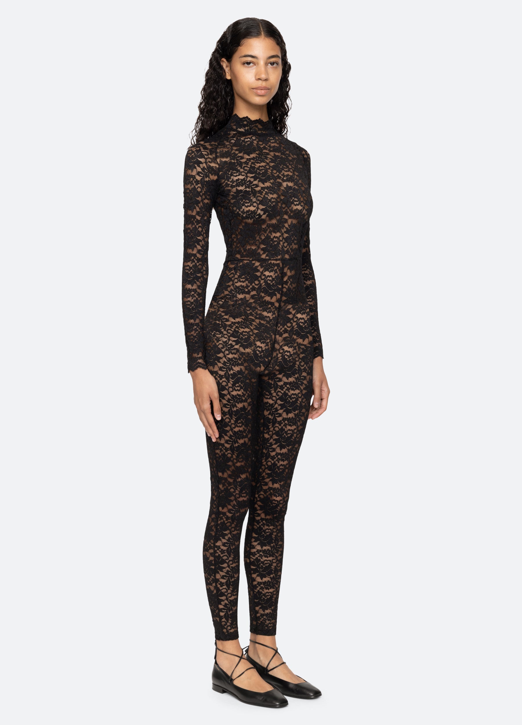 Lilian Catsuit Cream|Black