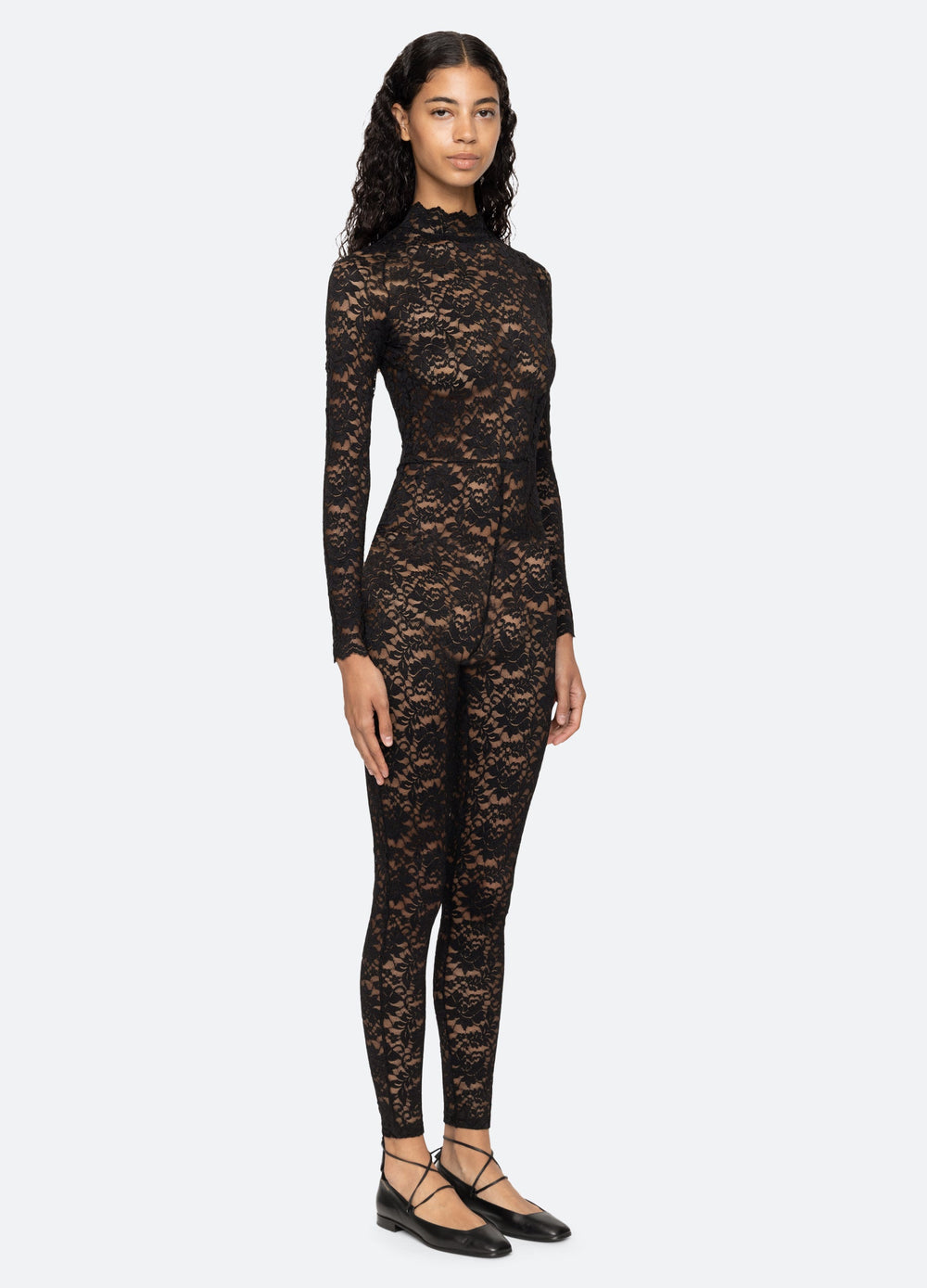 Lilian Catsuit Cream|Black