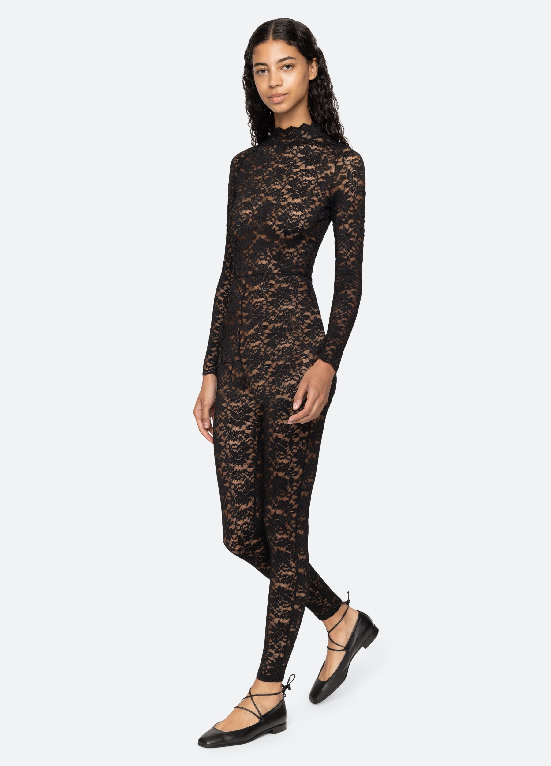 Lilian Catsuit Cream|Black
