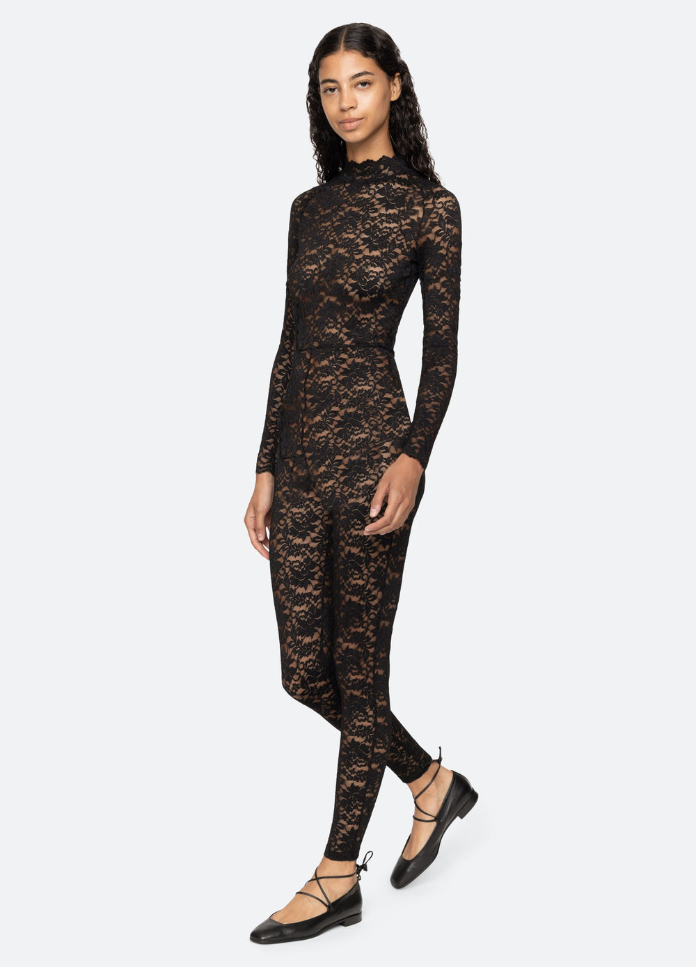 Lilian Catsuit Cream|Black