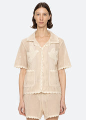 Sally Shirt Coverup Tan