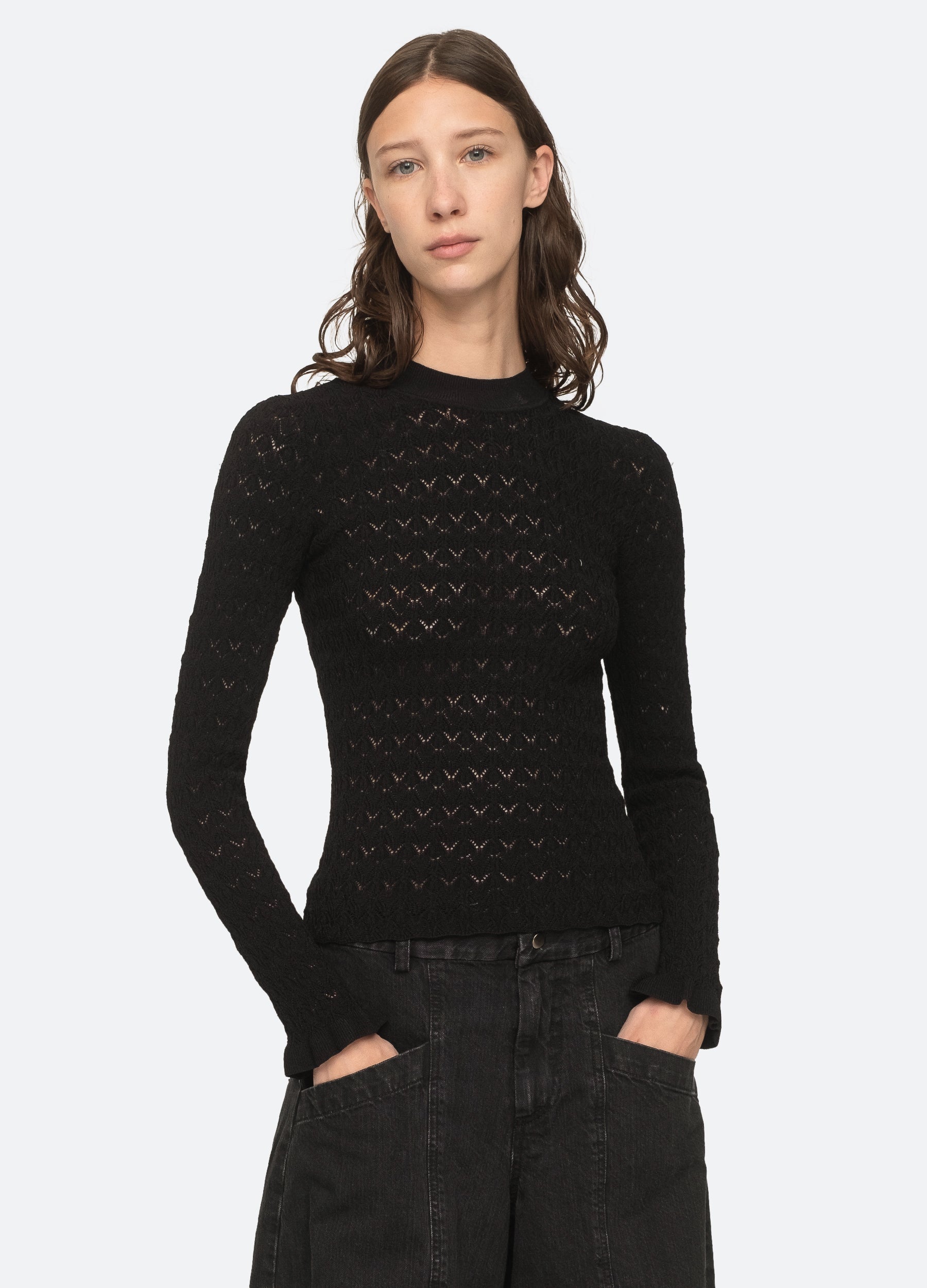Rue Sweater Black|Cream