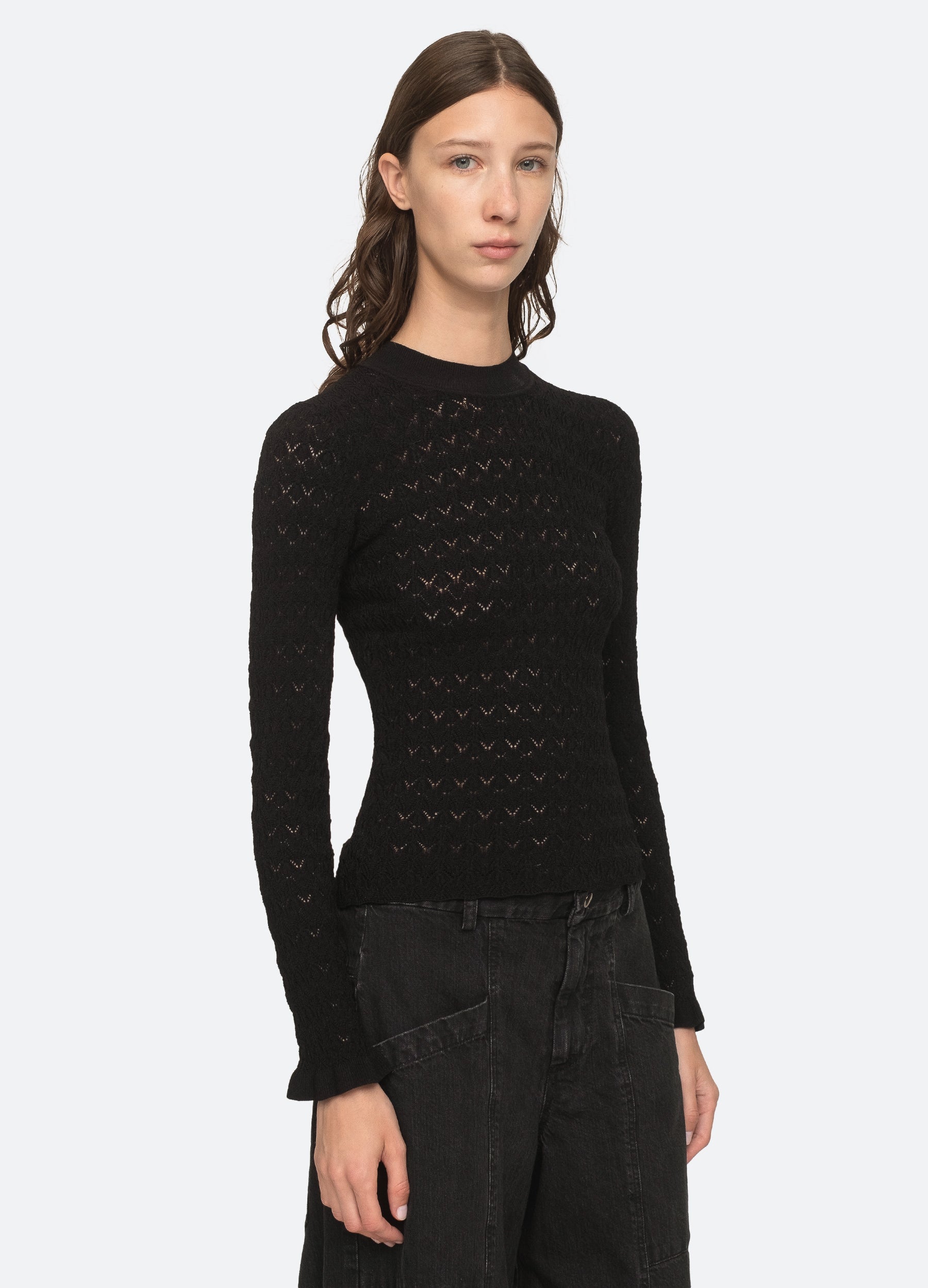 Rue Sweater Black|Cream