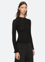 Rue Sweater Black|Cream