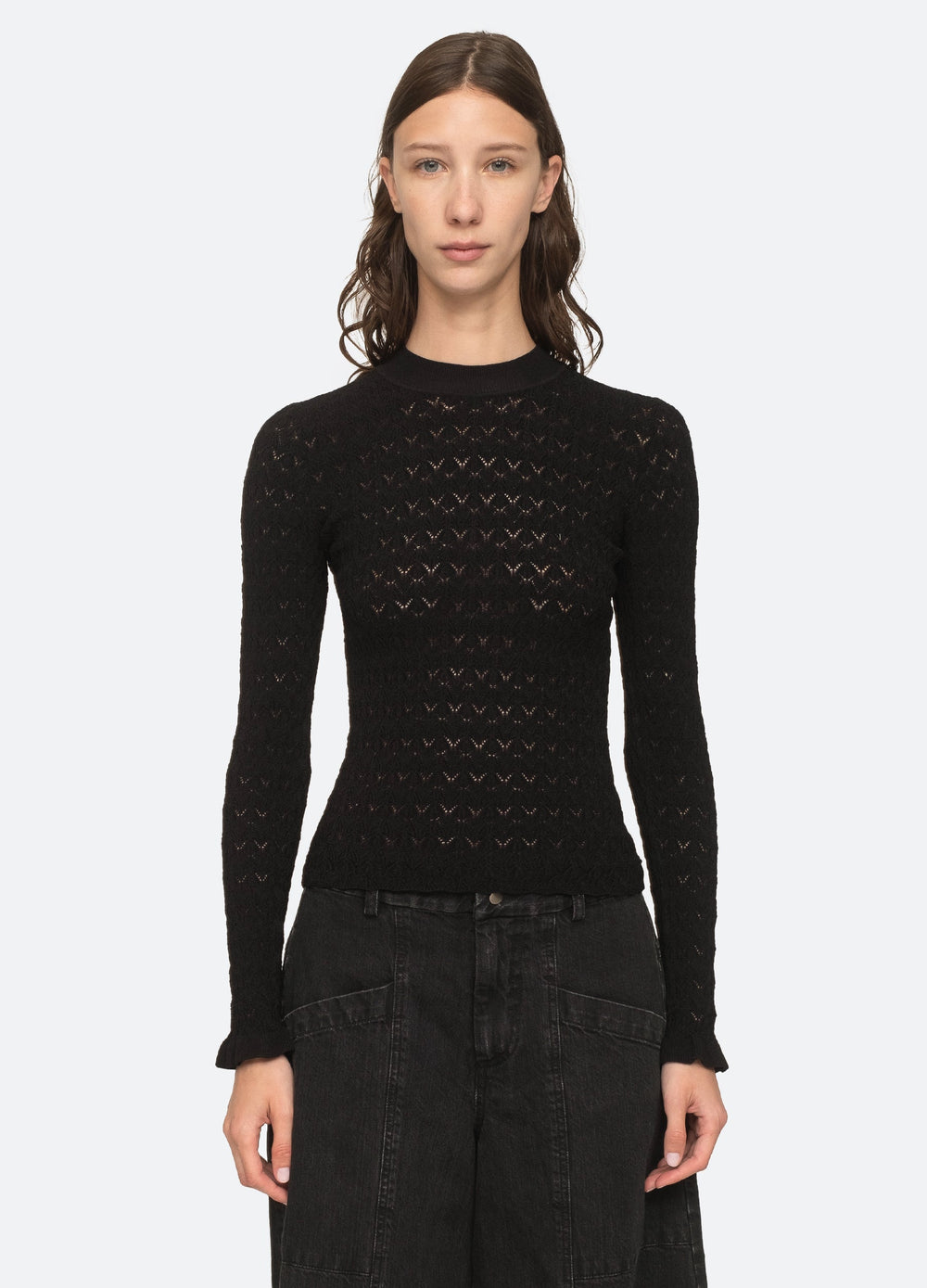 Rue Sweater Black|Cream