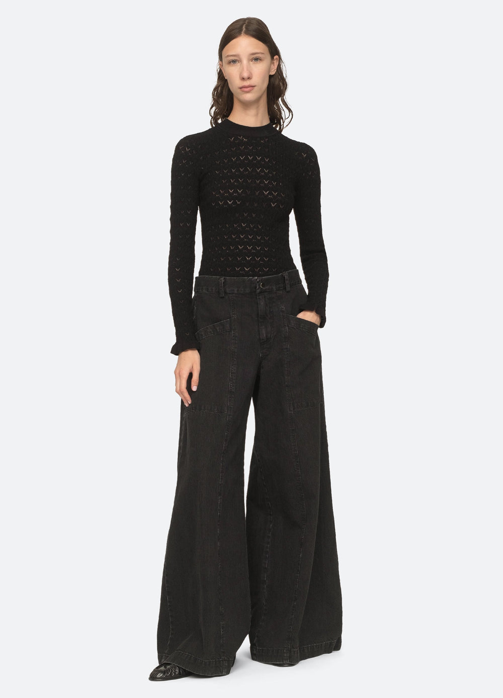 Rue Sweater Black|Cream