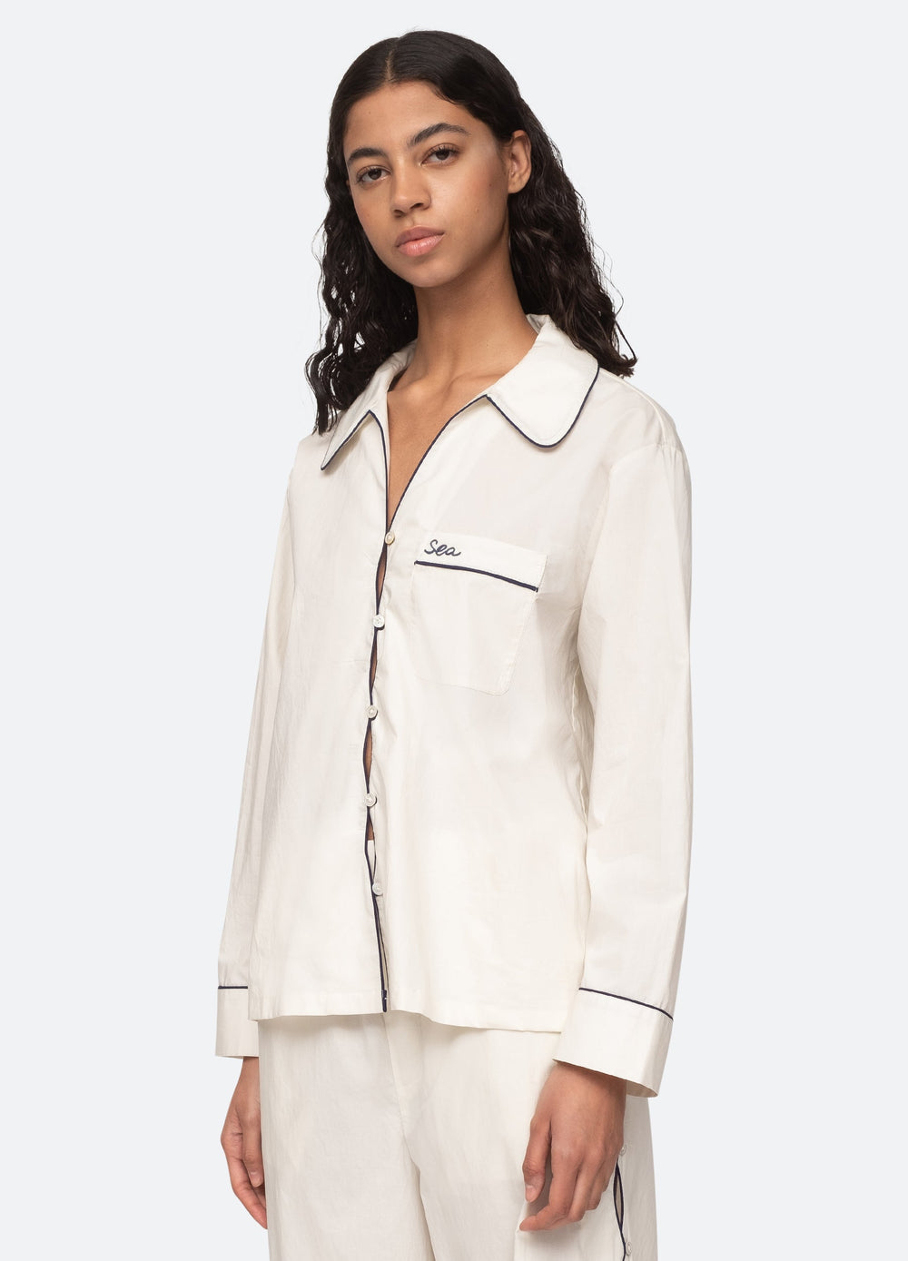 Vesta PJ Set White|Navy