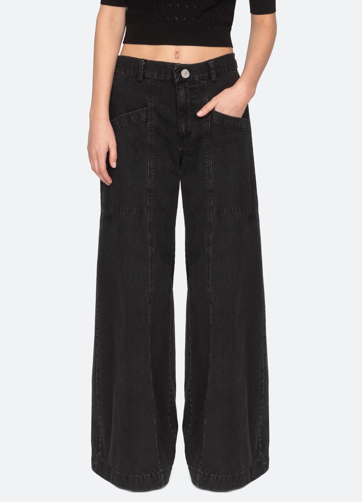 Velma Jeans Black|White