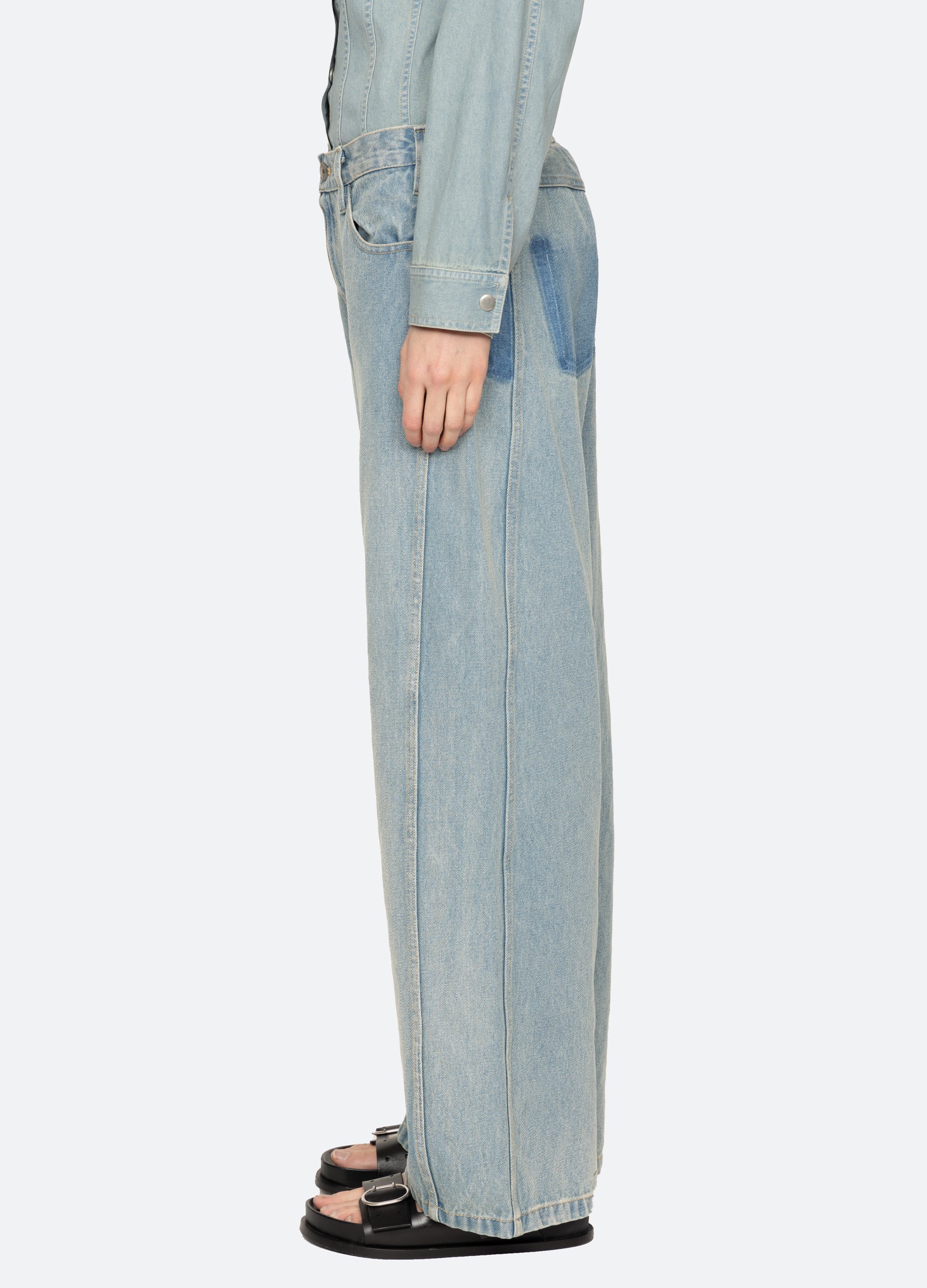 Elena Jeans Blue|White