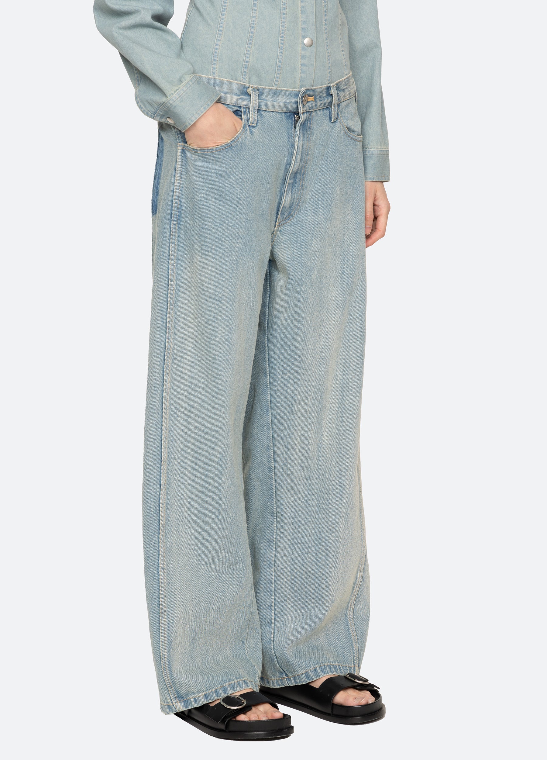 Elena Jeans Blue|White