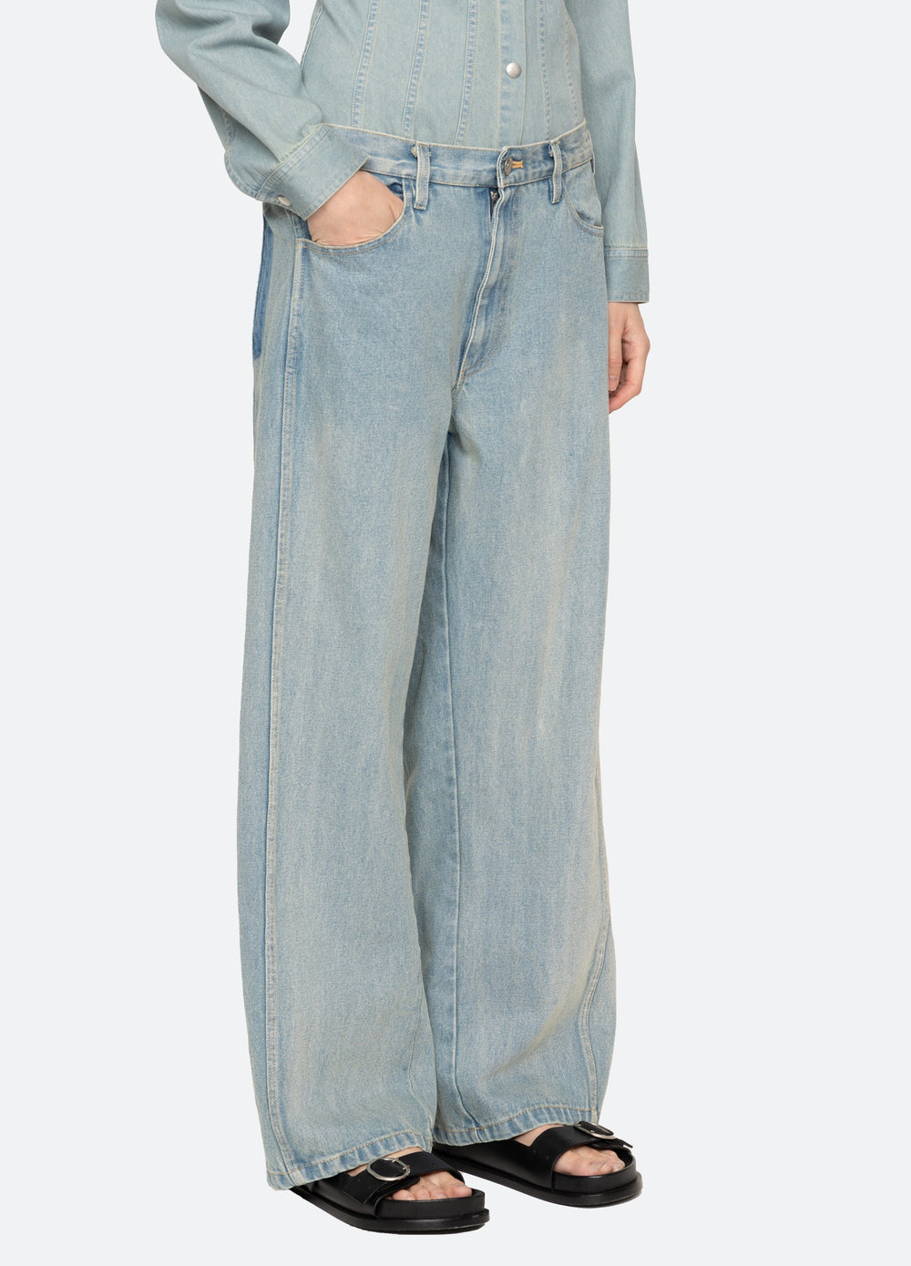 Elena Jeans Blue|White