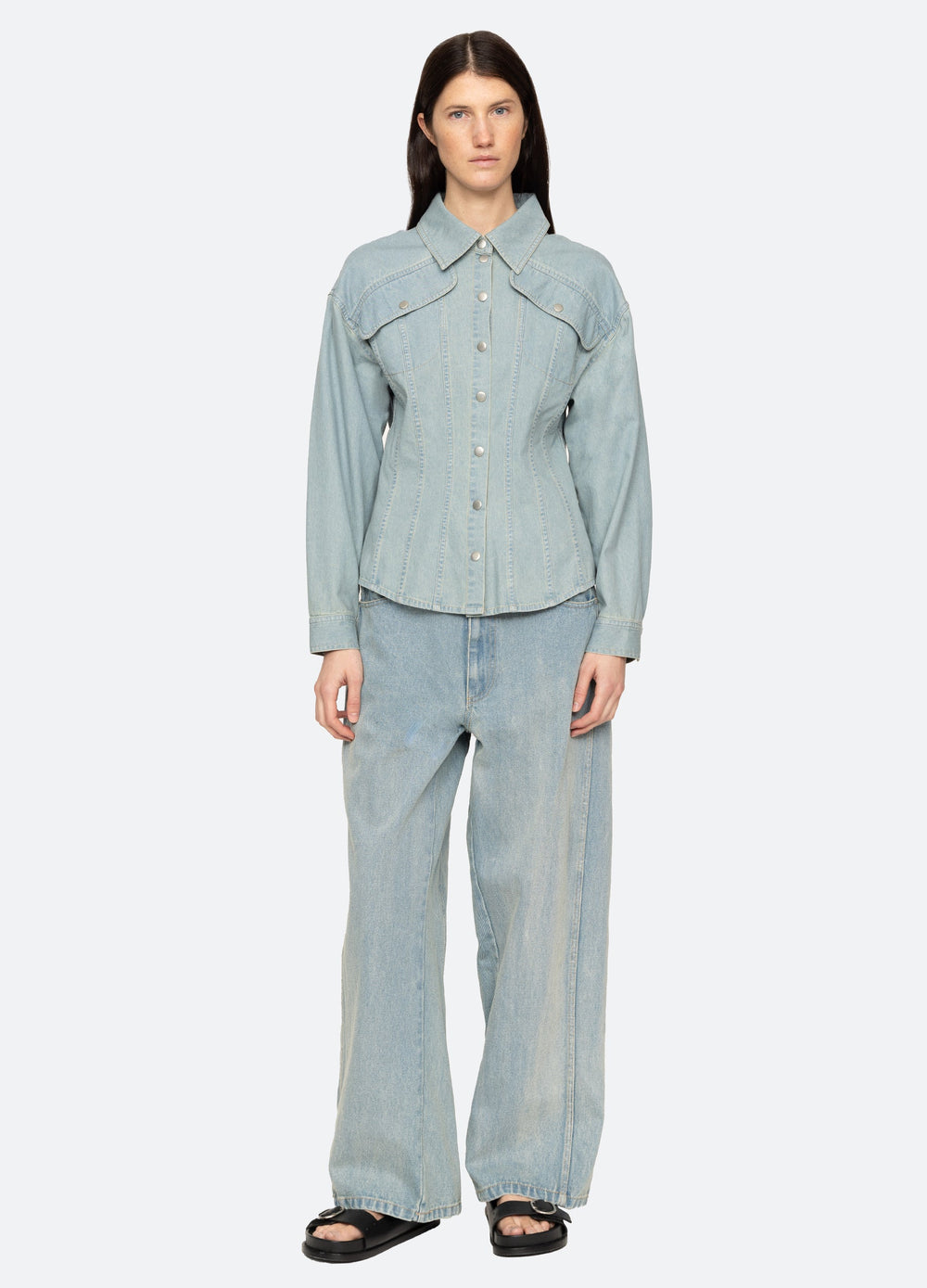 Elena Jeans Blue|White
