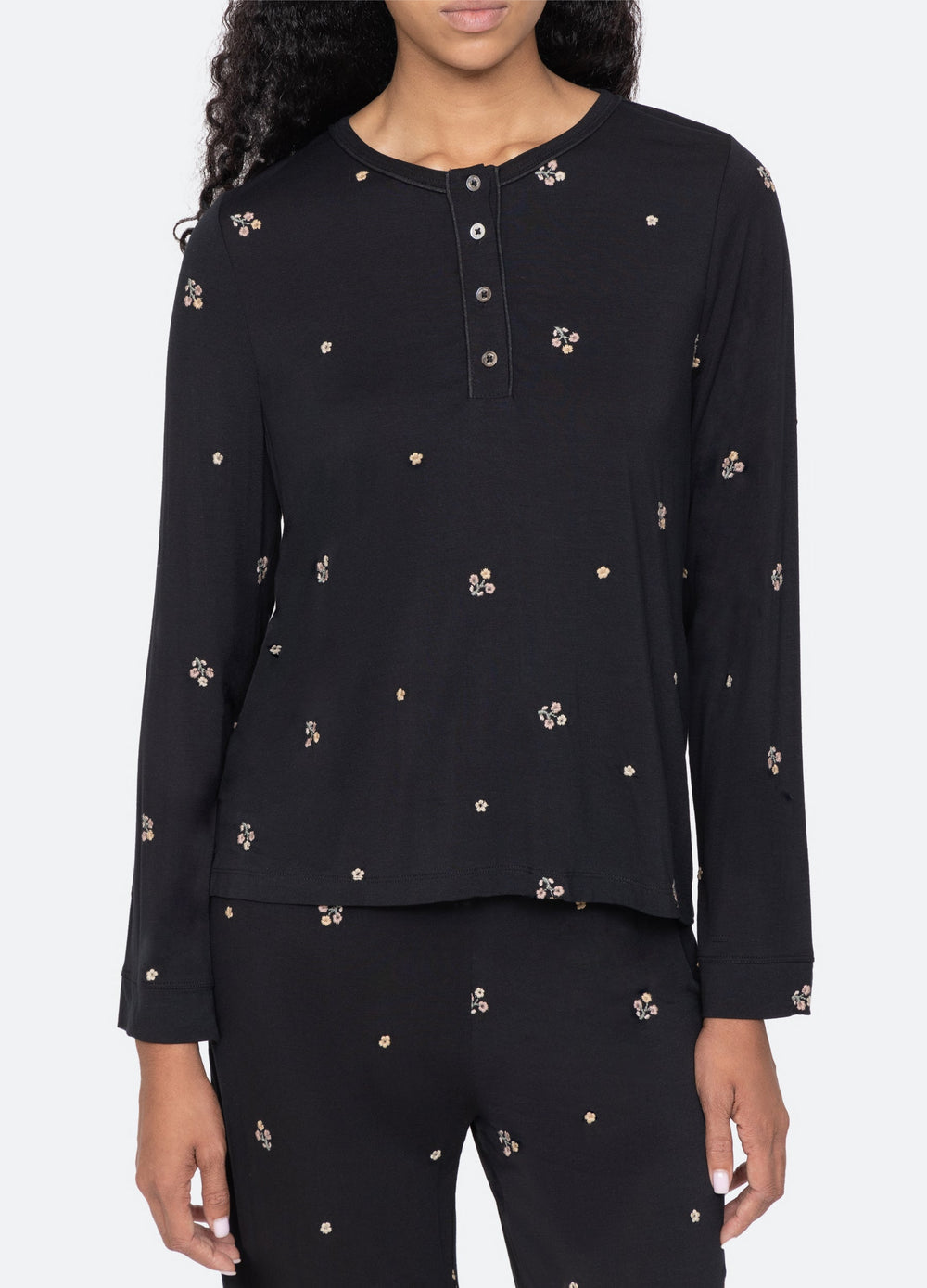 Orla PJ Set Black|Cream