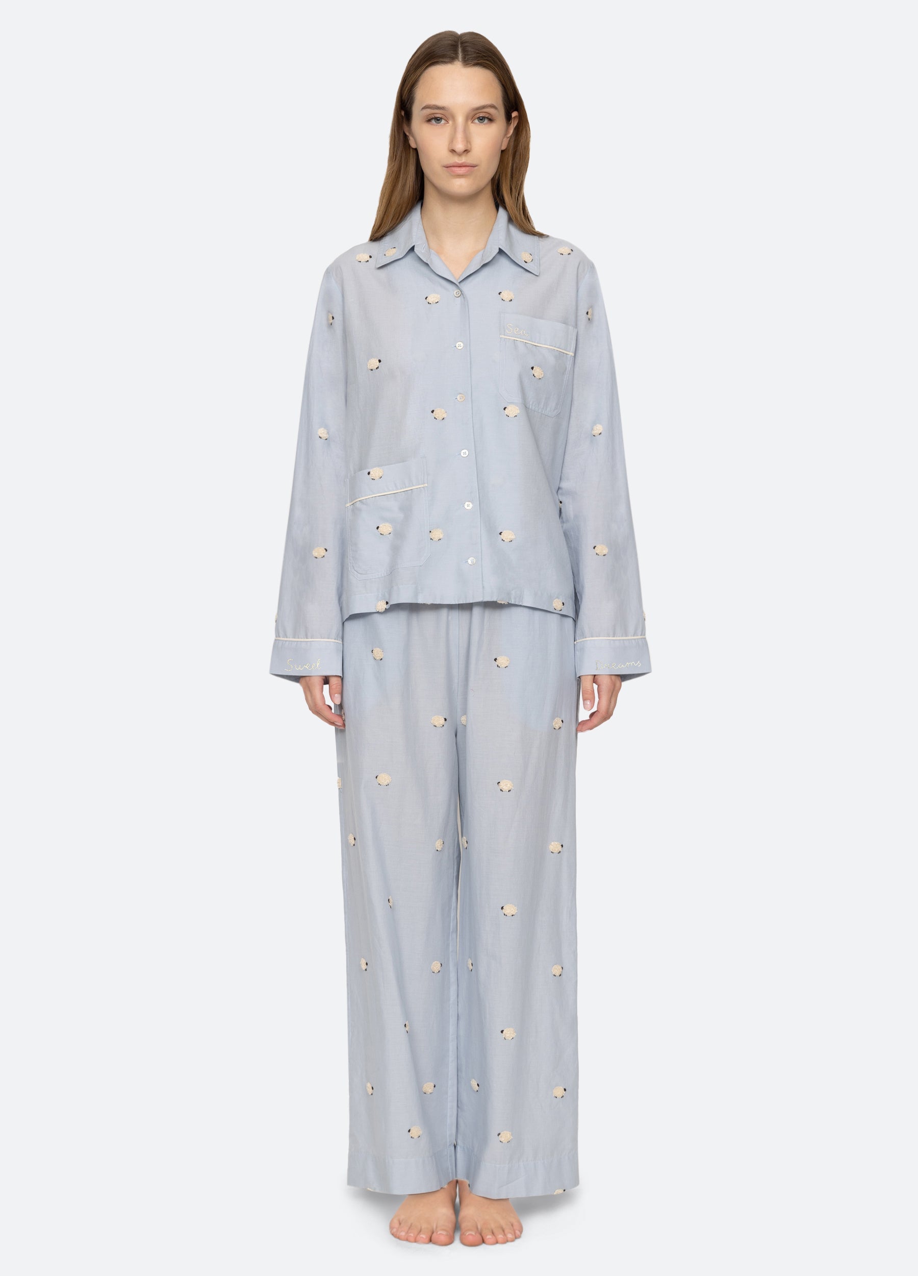 Sheep PJ Set Sky