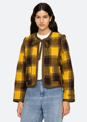 Amber Tie Front Jacket Yellow