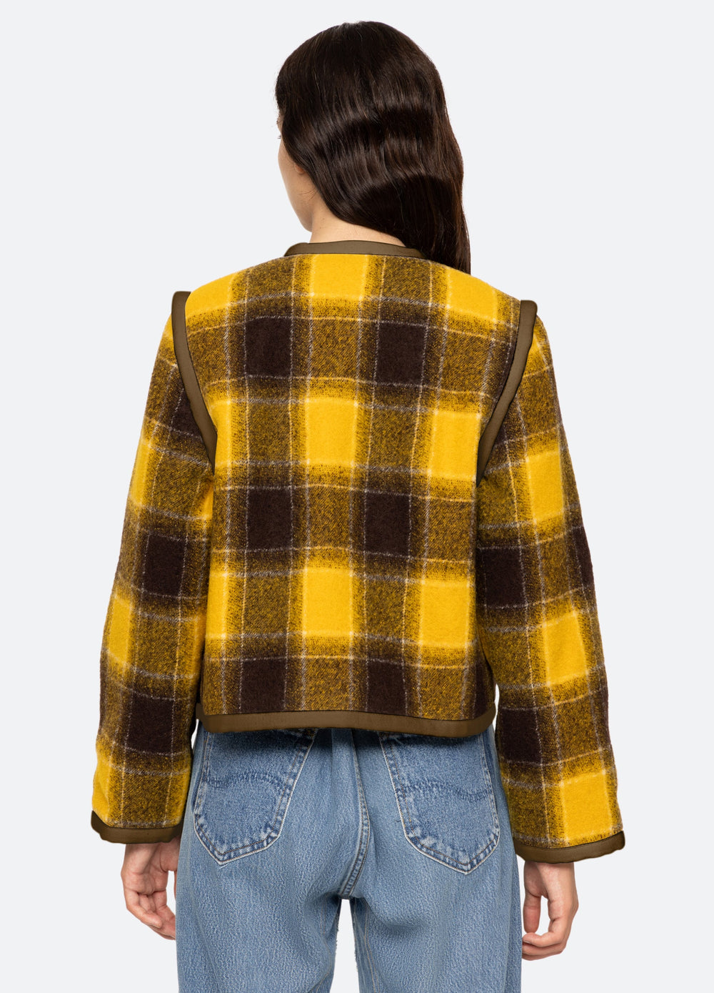 Amber Tie Front Jacket Yellow