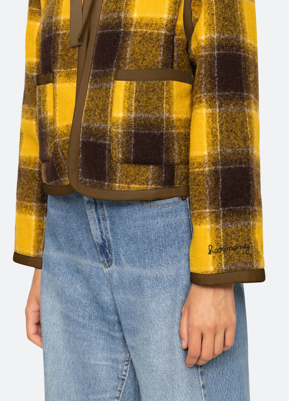 Amber Tie Front Jacket Yellow