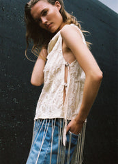 Priscilla Vest Cream|Black