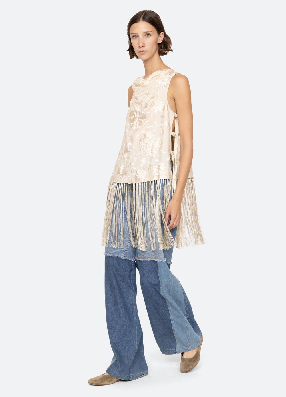 Priscilla Vest Cream|Black