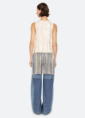 Priscilla Vest Cream|Black