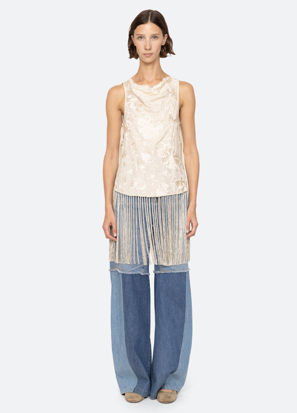 Priscilla Vest Cream|Black