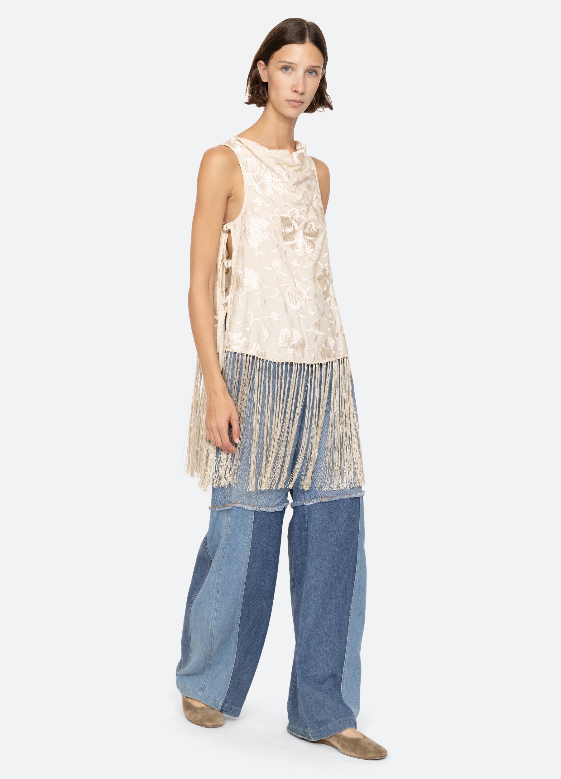 Priscilla Vest Cream|Black