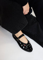 Priscilla Mary Jane Flats Black