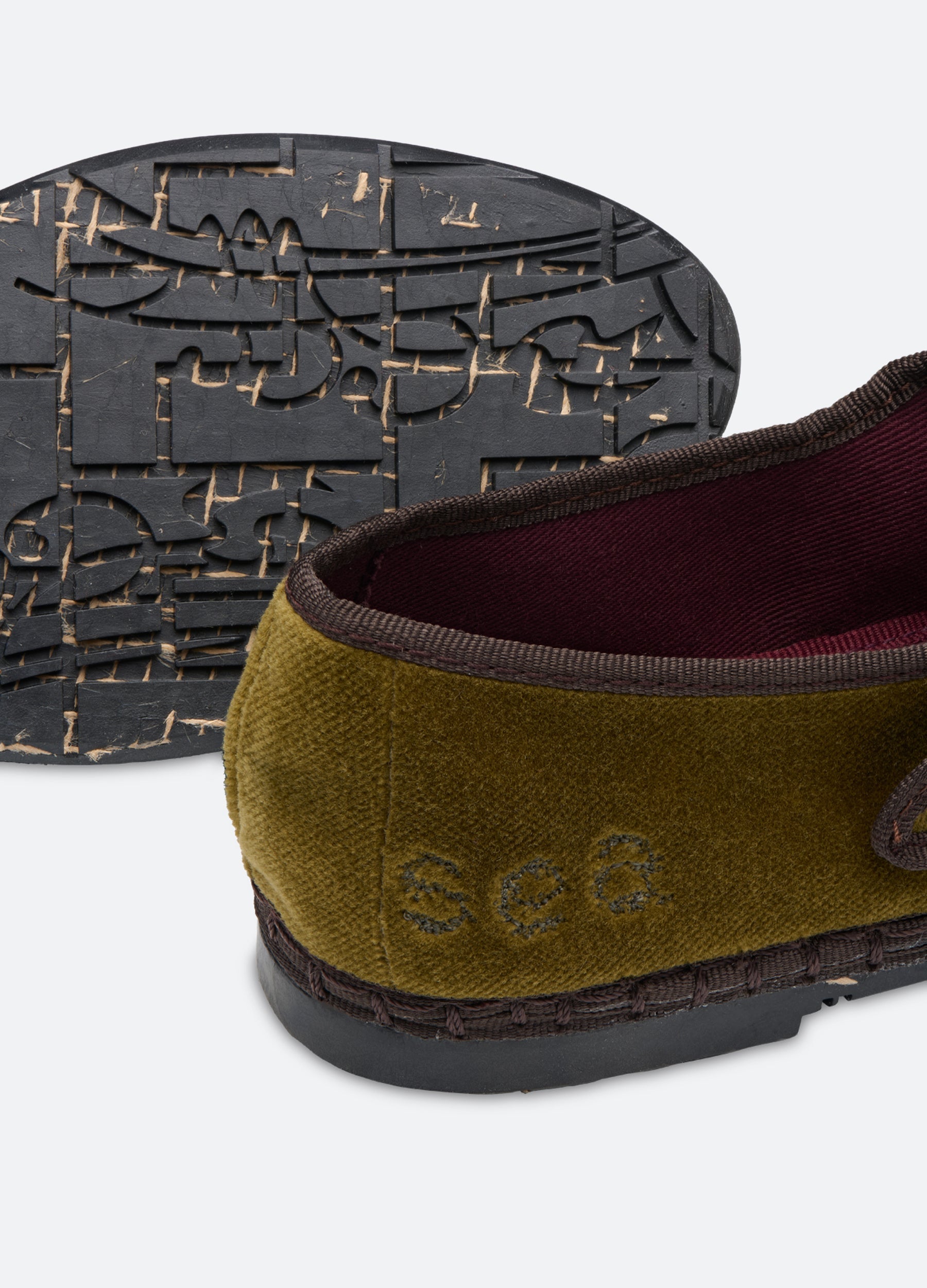 Velvet Mary Jane Flats Terracotta|Olive