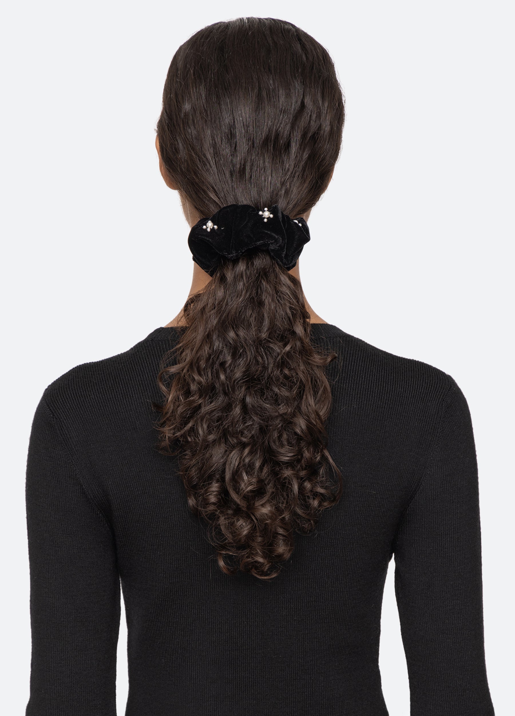 Velvet Scrunchie Black